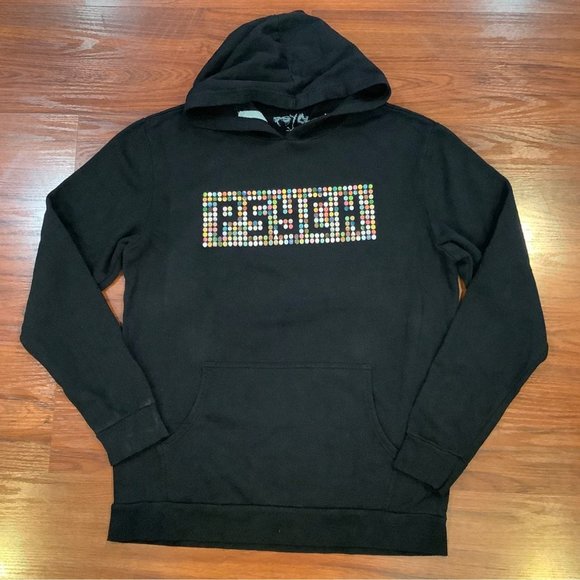 PSYCH BLACK HOODIE XS - Picture 1 of 4